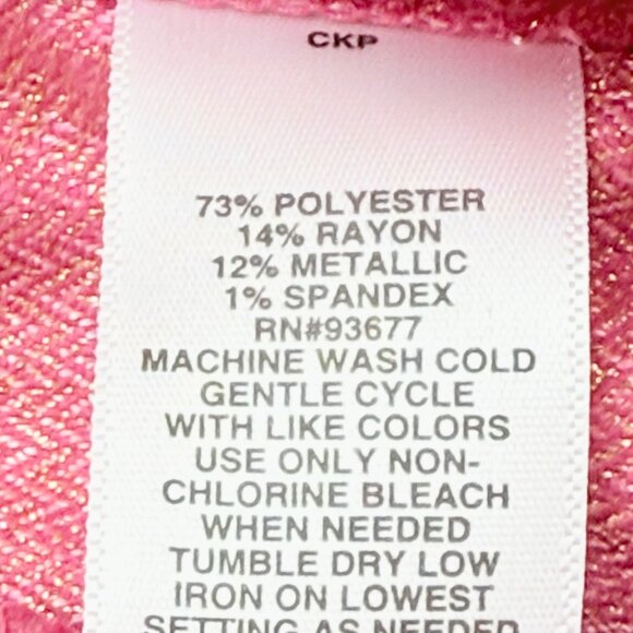 Liz Claiborne Womens Frozen Berry Metallic Contoured Waistband Trouser Sz 4P NWT - Picture 8 of 12